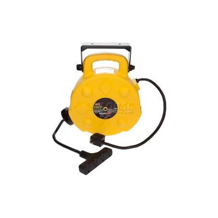 Bayco Cord Reel, 12 AWG, Yellow Reel Color, 4 Outlets SL-8904-40